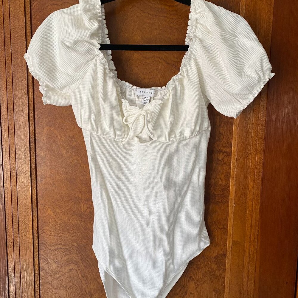 White Topshop Bodysuit, size M